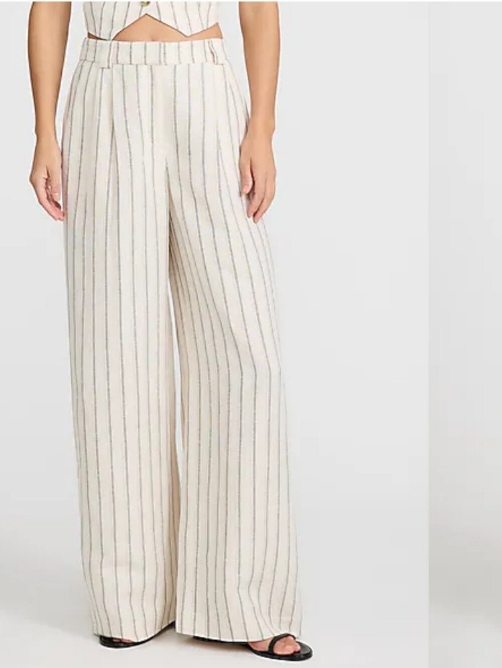 Express Summer- Blend Striped High Waist Relaxed Trouser NWTs SZ 8 L